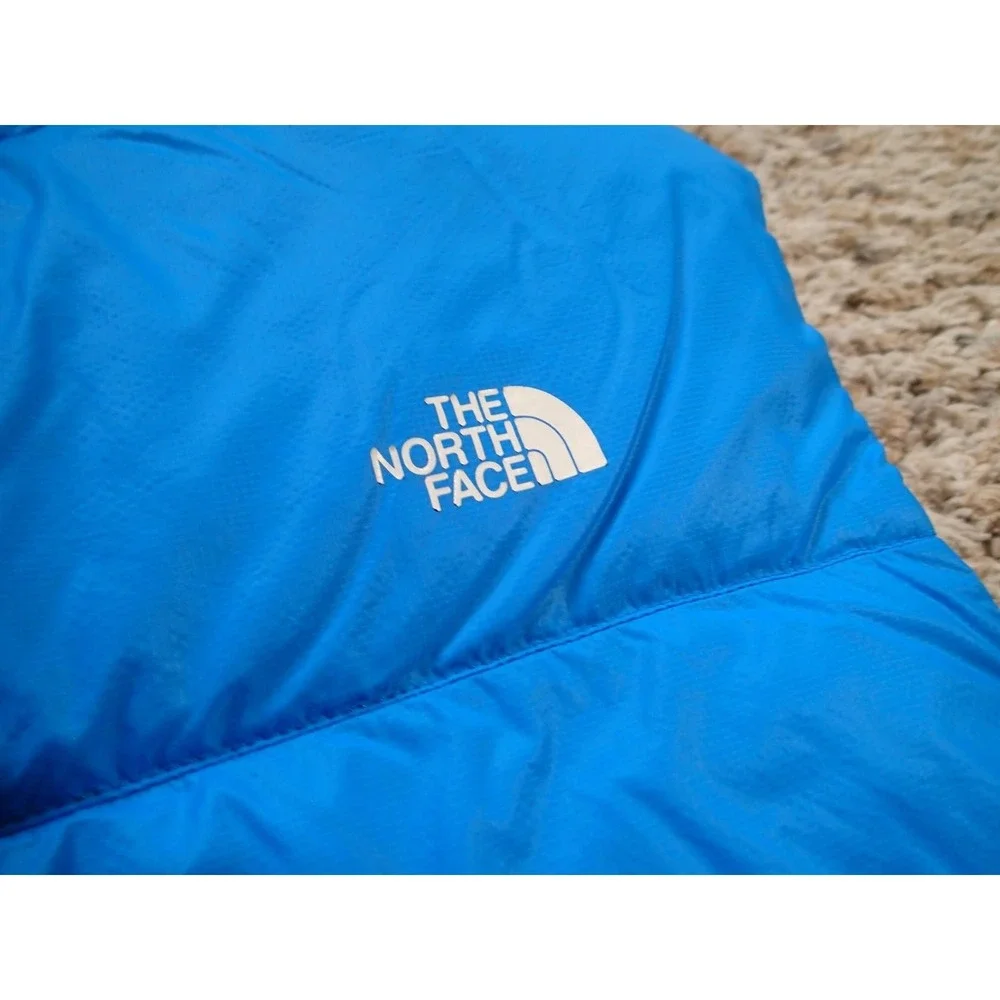 The North Face Puffer Vest Mens Medium Blue Excellent 600 Down Quilted Hybrid